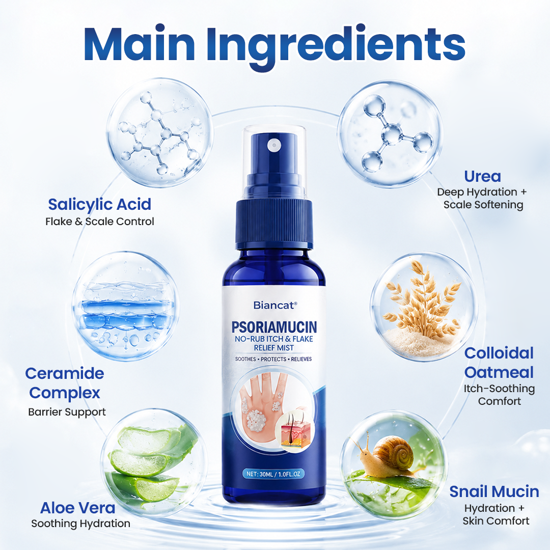 Biancat® PsoriaMucin No-Rub Itch & Flake Relief Mist